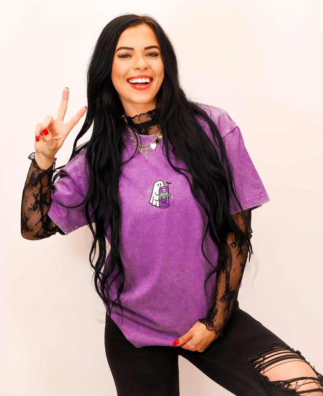 Embroidered Spooky Drink Shirt