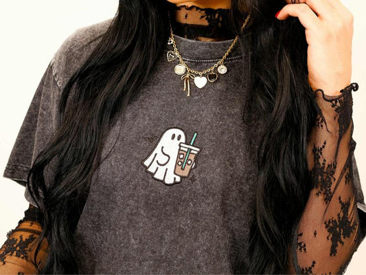 Embroidered Spooky Drink Shirt