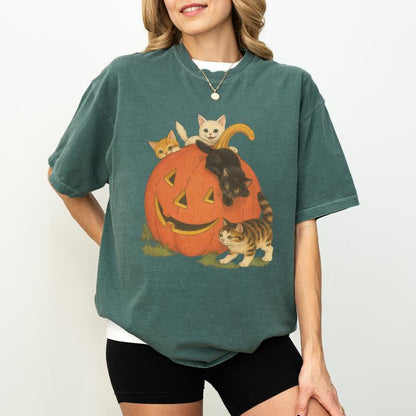 Vintage 90s Cat Halloween Shirt