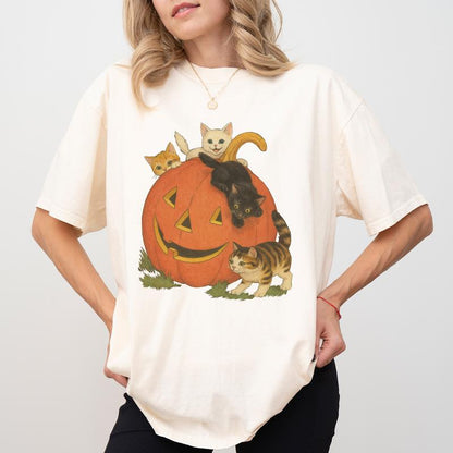 Vintage 90s Cat Halloween Shirt