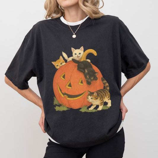 Vintage 90s Cat Halloween Shirt