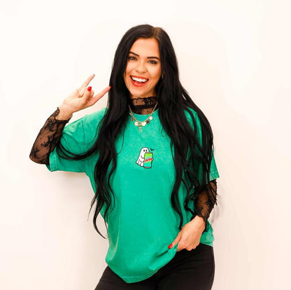 Embroidered Spooky Drink Shirt