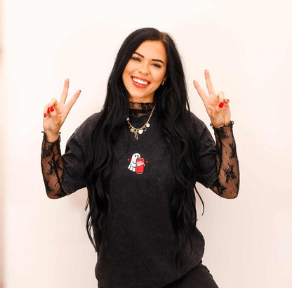 Embroidered Spooky Drink Shirt