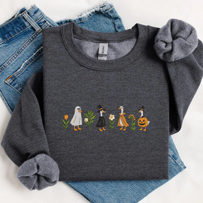 Spooky Goose Embroidered Sweatshirt