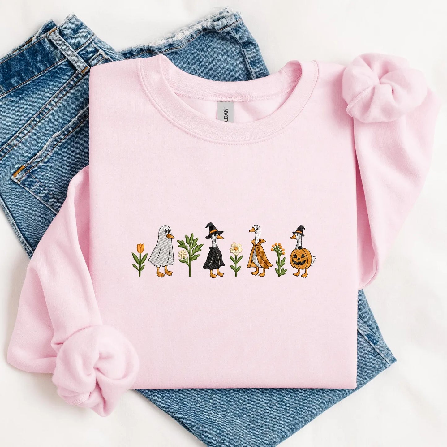 Spooky Goose Embroidered Sweatshirt